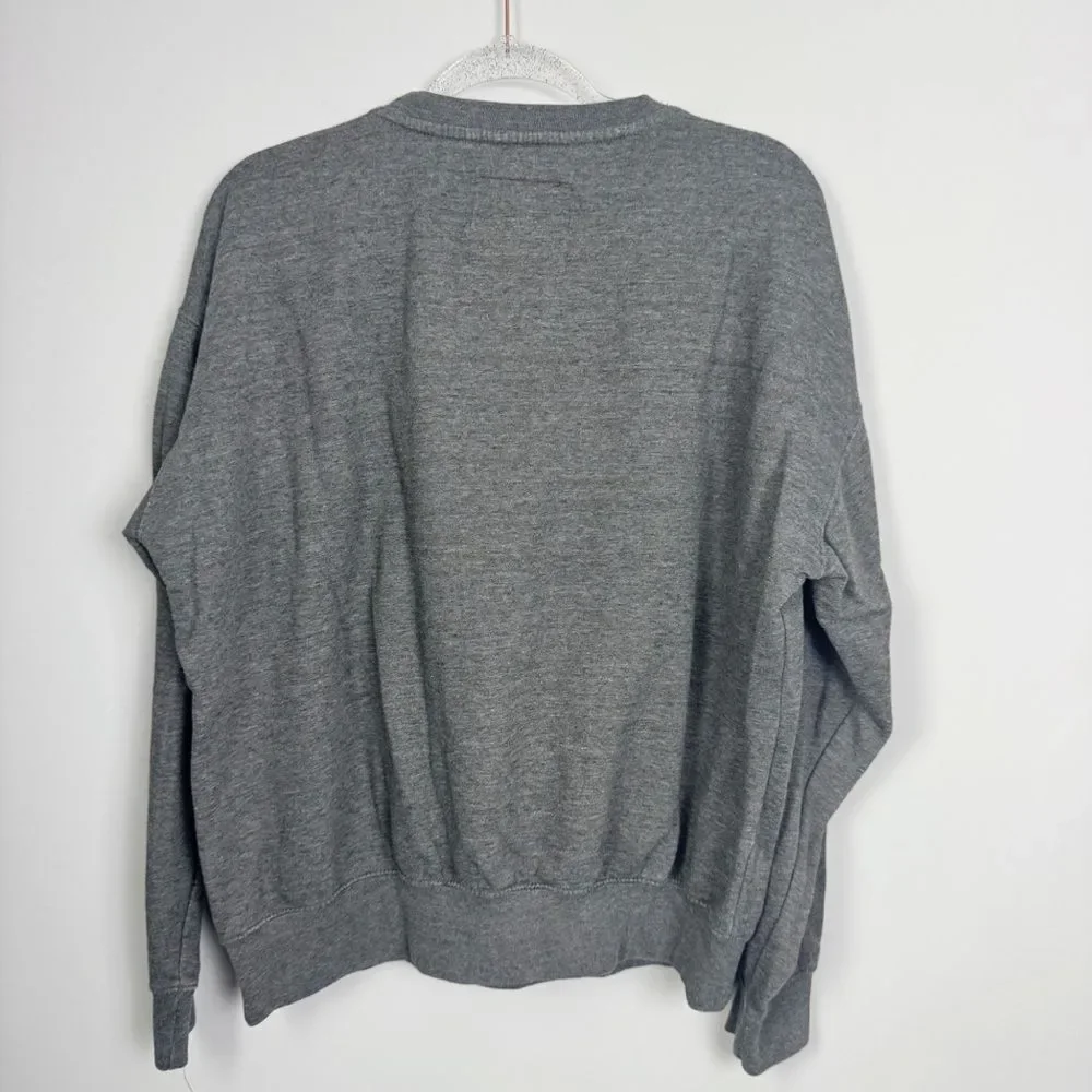 NEW YORK POPULAR | Gray Crewneck Boston Sweatshirt Unisex Size X-Large